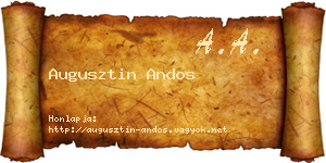 Augusztin Andos névjegykártya